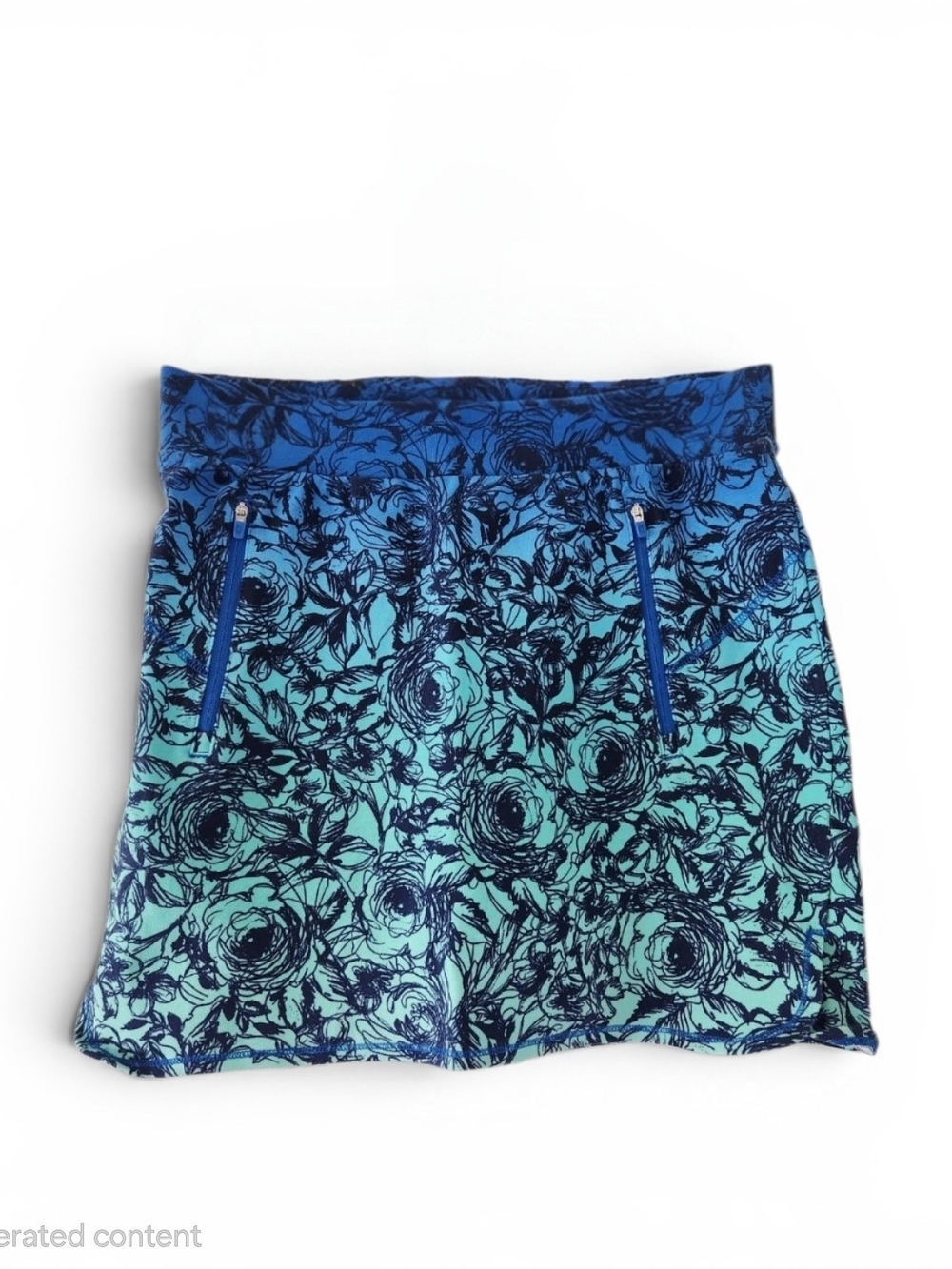 T By Talbots Everyday Stretch Skort  Ombré Scribble Floral